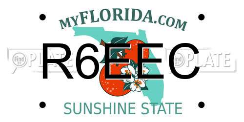 R6EEC Florida License Plate