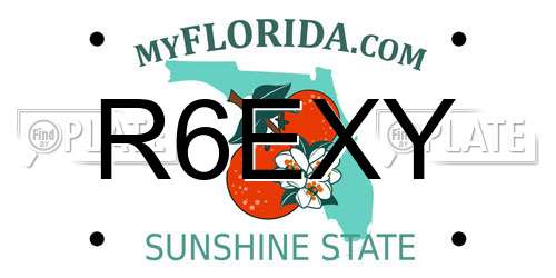 R6EXY Florida License Plate
