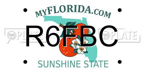 R6FBC Florida License Plate