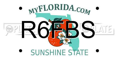 R6FBS Florida License Plate
