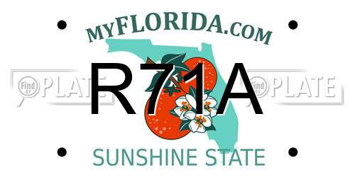 R71A Florida License Plate