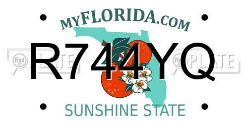R744YQ Florida License Plate