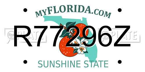 R77296Z Florida License Plate