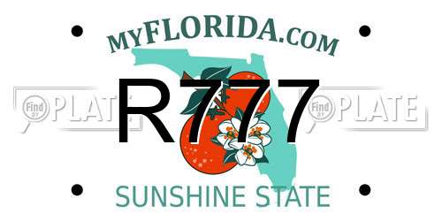 R777 Florida License Plate