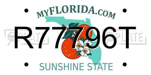 R77796T Florida License Plate