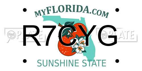 R7CYG Florida License Plate