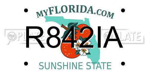 R842IA Florida License Plate