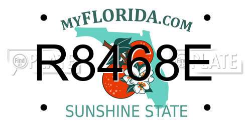 R8468E Florida License Plate