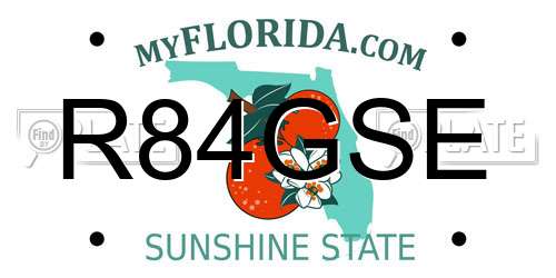 R84GSE Florida License Plate