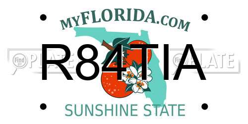 R84TIA Florida License Plate