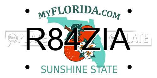 R84ZIA Florida License Plate