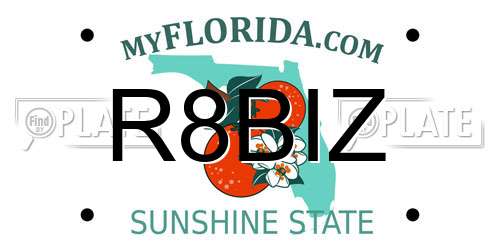 R8BIZ Florida License Plate
