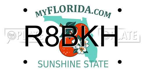 R8BKH Florida License Plate