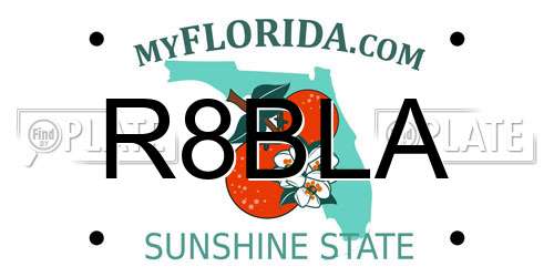 R8BLA Florida License Plate