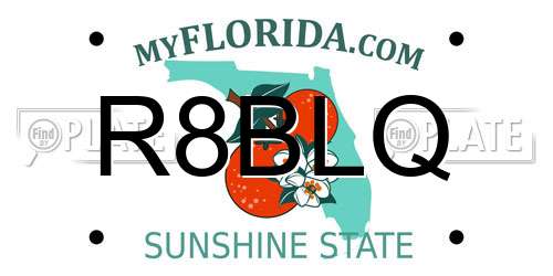 R8BLQ Florida License Plate