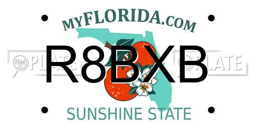 R8BXB Florida License Plate