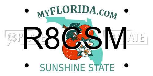 R8CSM Florida License Plate