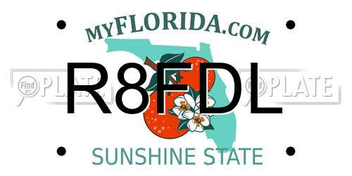 R8FDL Florida License Plate