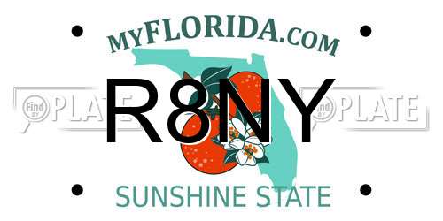 R8NY Florida License Plate