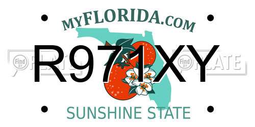 R971XY Florida License Plate