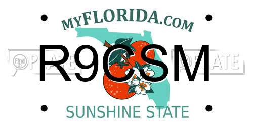 R9CSM Florida License Plate
