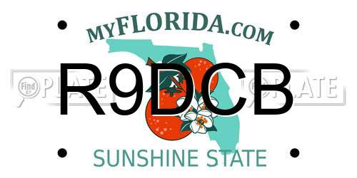R9DCB Florida License Plate