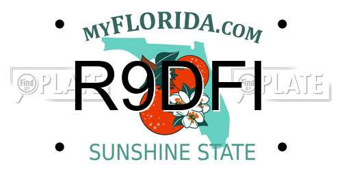 R9DFI Florida License Plate