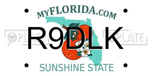 R9DLK Florida License Plate