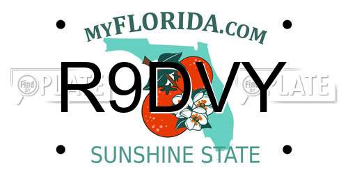 R9DVY Florida License Plate