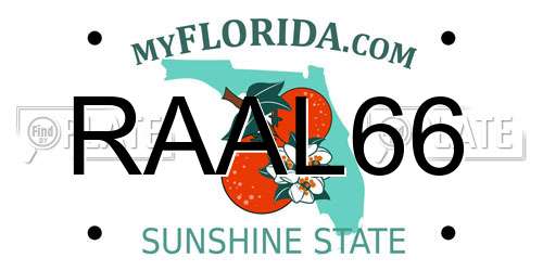 RAAL66 Florida License Plate