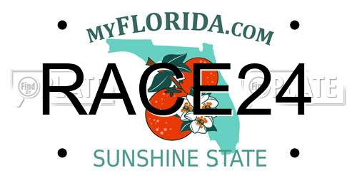 RACE24 Florida License Plate