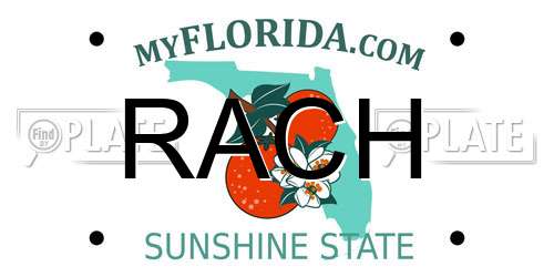 RACH Florida License Plate