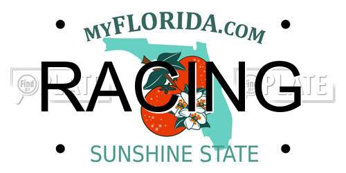 RACING Florida License Plate