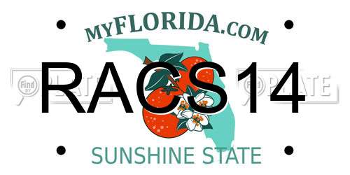 RACS14 Florida License Plate