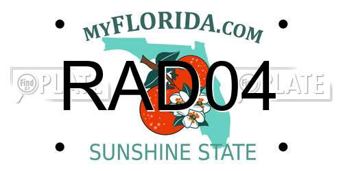 RAD04 Florida License Plate