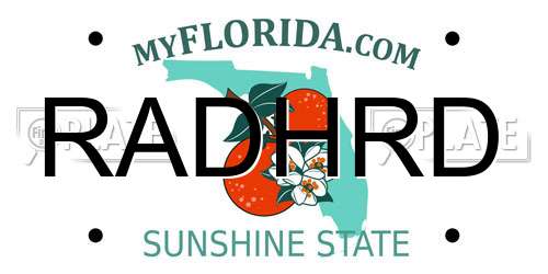 RADHRD Florida License Plate