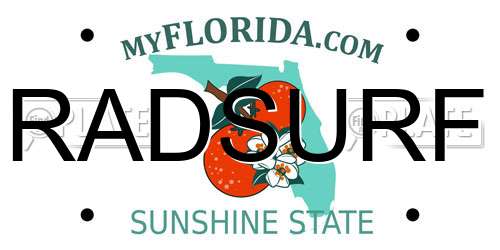 RADSURF Florida License Plate