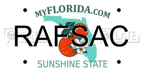 RAFSAC Florida License Plate