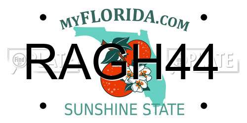 RAGH44 Florida License Plate