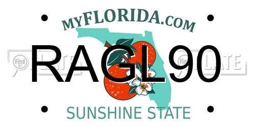 RAGL90 Florida License Plate