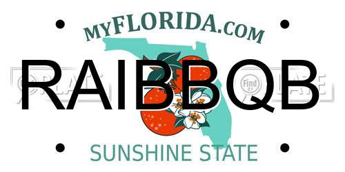 RAIBBQB Florida License Plate