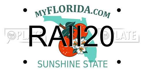 RAII20 Florida License Plate