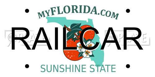 RAILCAR Florida License Plate
