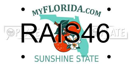 RAIS46 Florida License Plate
