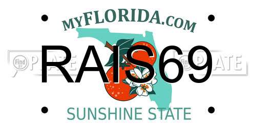 RAIS69 Florida License Plate