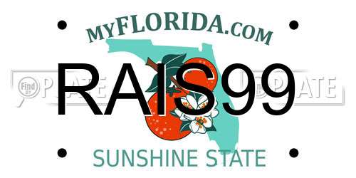 RAIS99 Florida License Plate