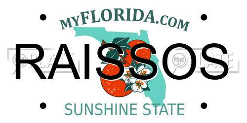 RAISSOS Florida License Plate