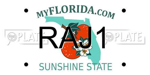 RAJ1 Florida License Plate