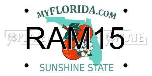 RAM15 Florida License Plate