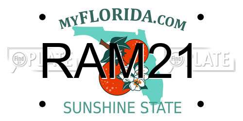 RAM21 Florida License Plate